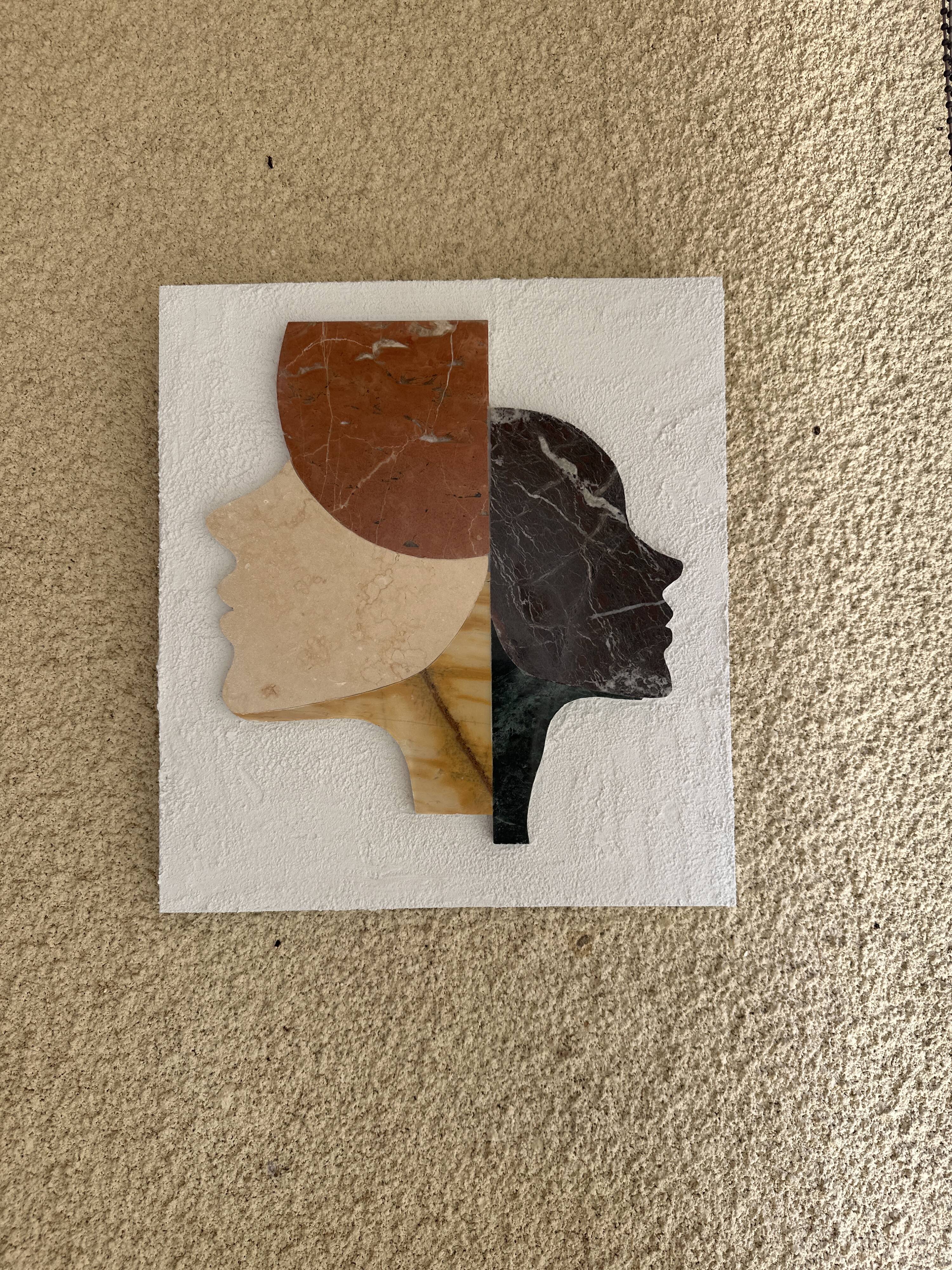 Contemporary marble marquetry table – Signed AD PIERRES