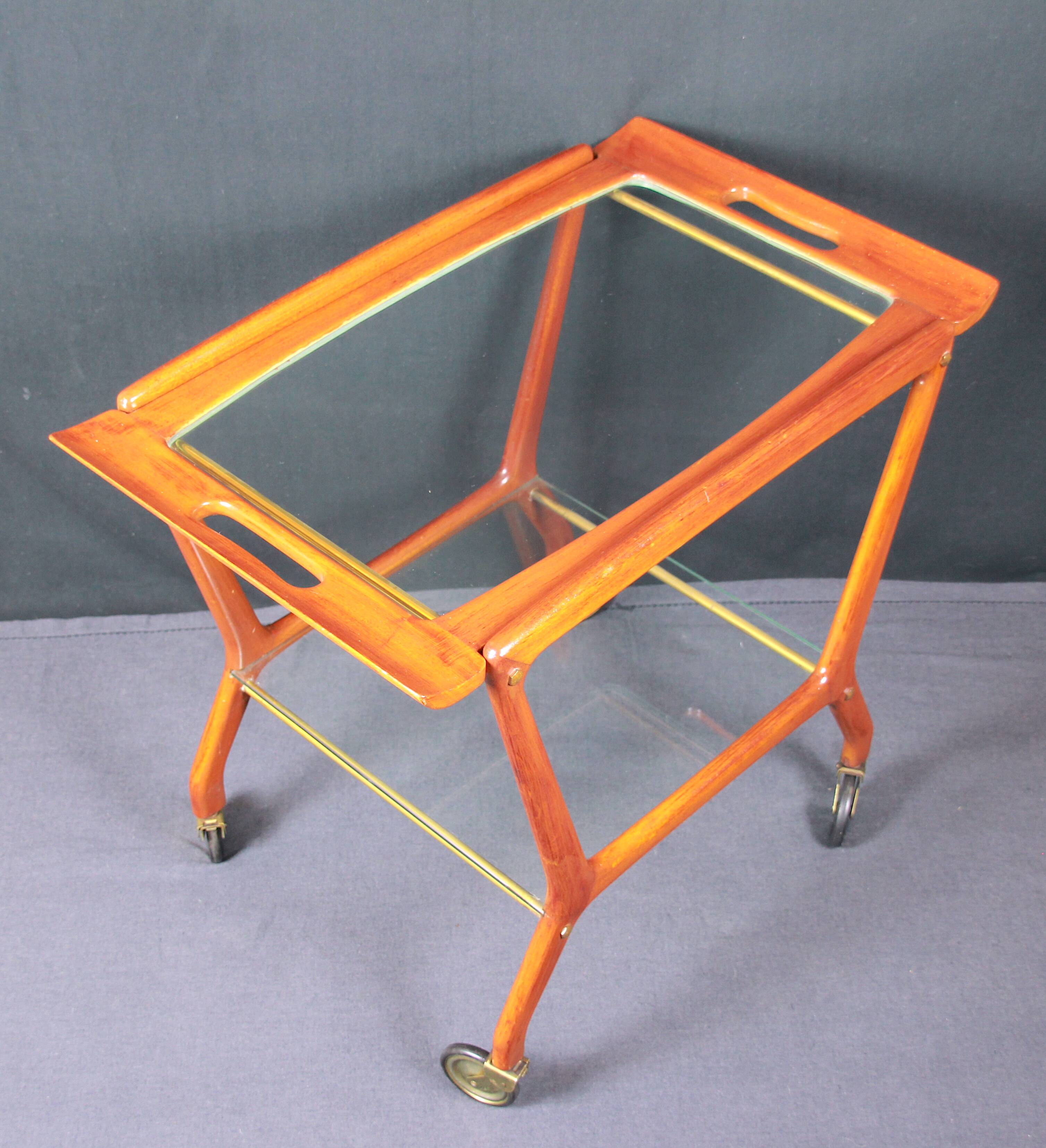 Italian Serving Trolley, Ico Parisi Style for Angelo de Baggis, 1950s