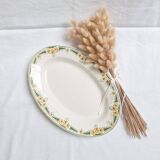 Oval plate Longwy Art Deco
