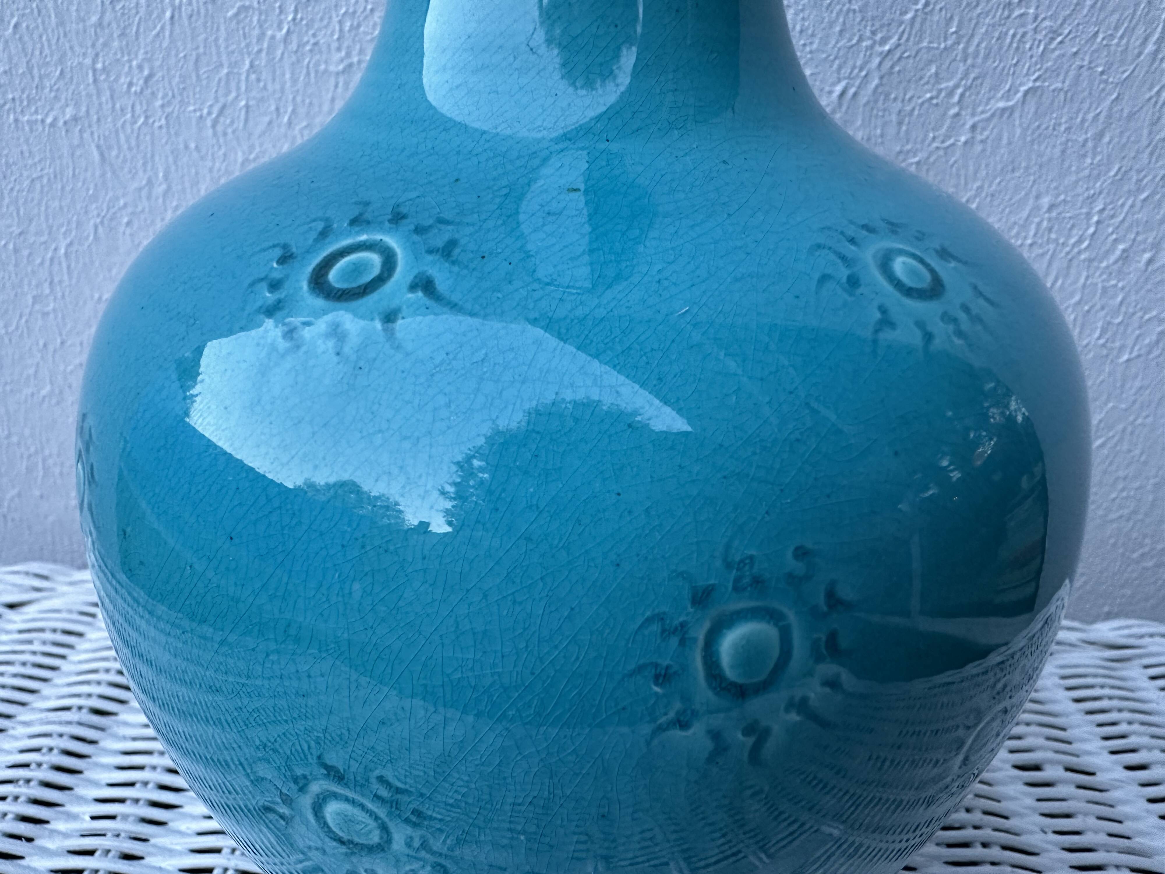 English ceramic lamp base Burmantofts Pottery England, 1880