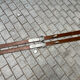 Paire de skis vintage en bois L=203 cm