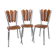 Set of 3 tublac petal skai kitchen chairs