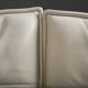 Canapé inclinable vintage Cassina Veranda en cuir crème, années 1980