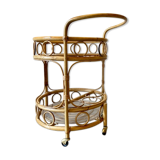 Dessert, rattan bar on wheels