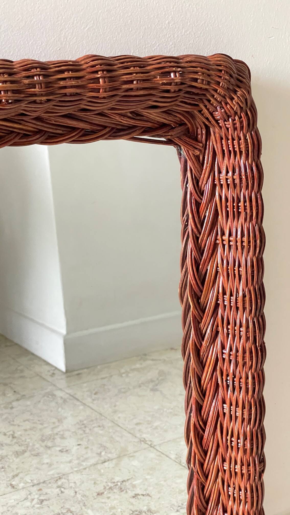 VINTAGE Rattan MIRROR