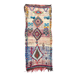 Vintage moroccan carpet berbere boucherouite