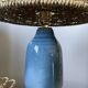 Lampe en céramique bleue