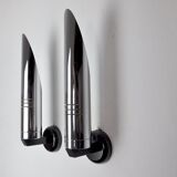 Paire d'appliques Raak, design chromé space-age , Allemagne, 1970
