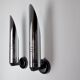 Pair of Raak wall lamps, space-age chrome design, Germany, 1970