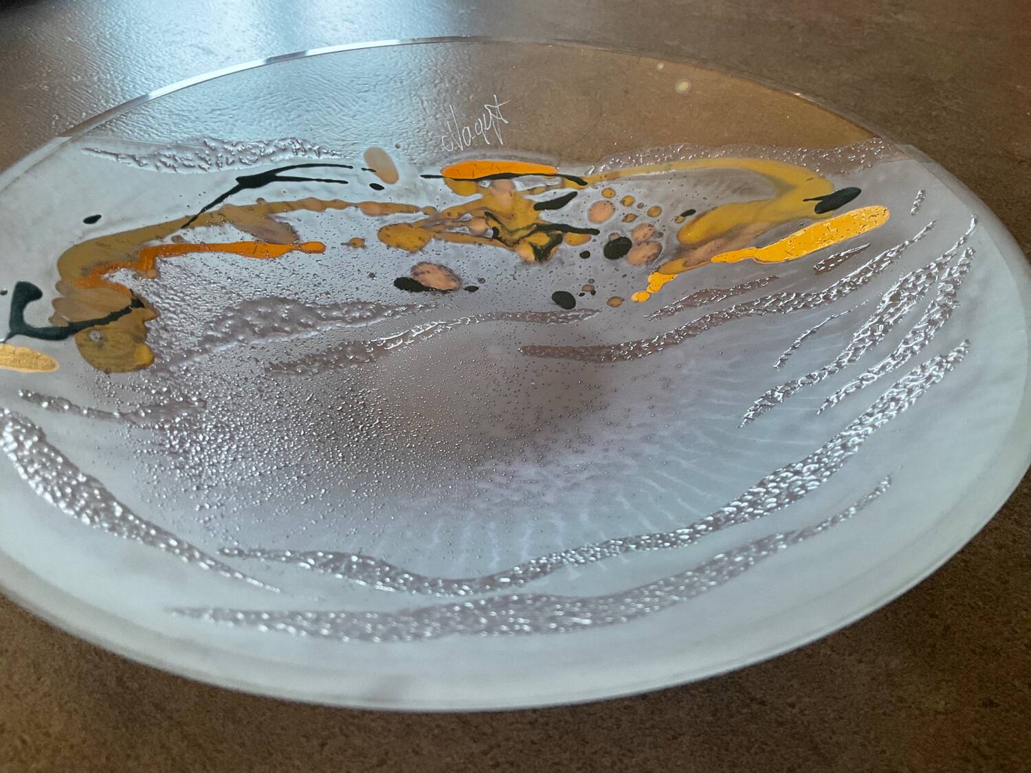Vintage Murano glass empty pocket signed