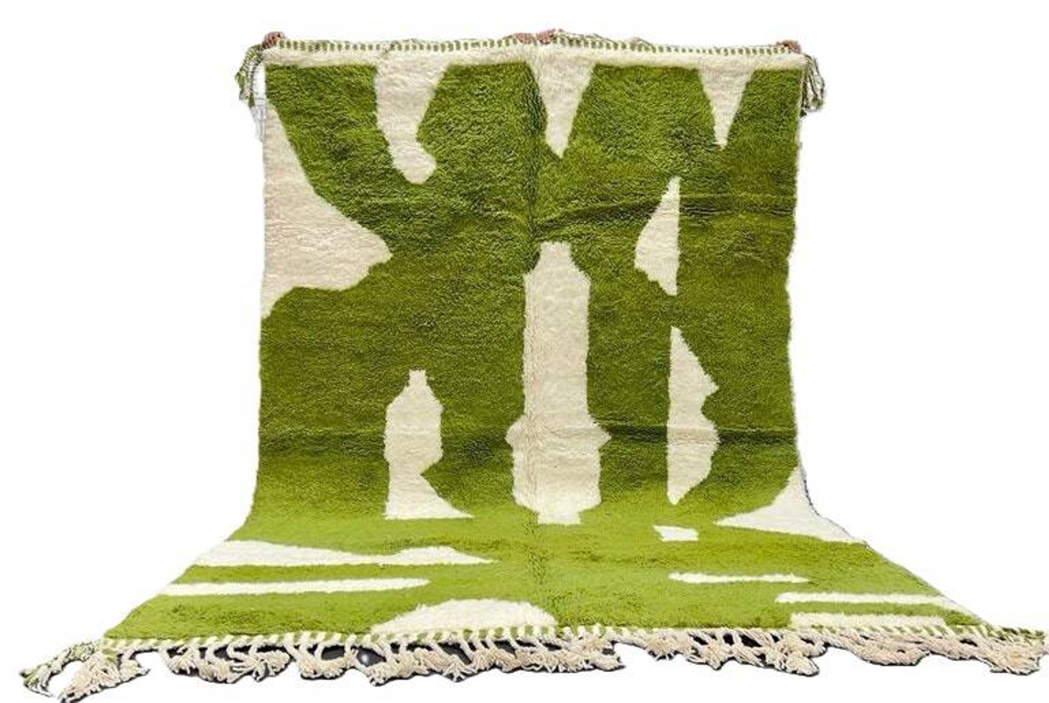 Green Moroccan Rug - Handmade Berber Wool Rug, 150/250CM