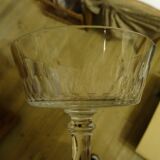 Elegant set of 8 Baccarat champagne cups