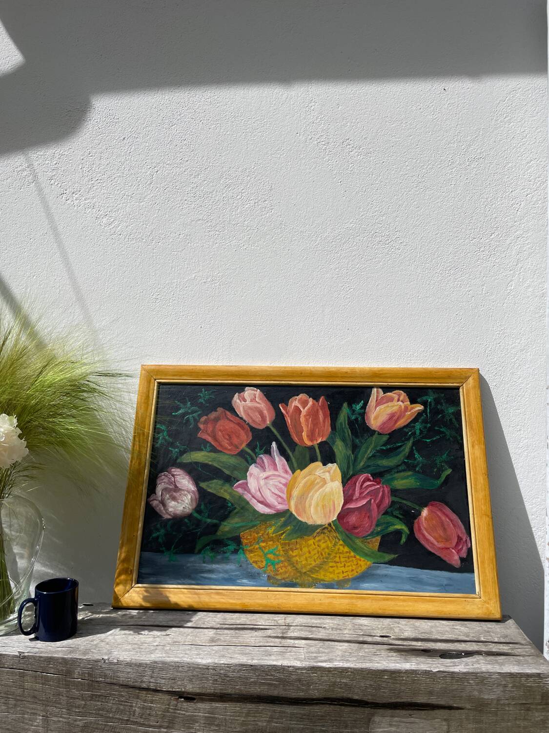 Large flower bouquet painting