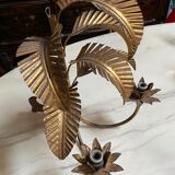 Pair of vintage seventies palm sconces