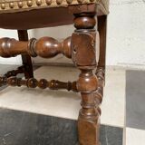 Chaise velours Louis XIV