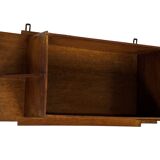 Art Deco wooden wall shelve rack in oak minimalist design