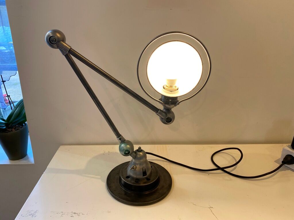 Jieldé desk lamp 2 arms 40cm industrial graphite Jean Louis Domecq