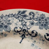 Plat à décor de frise bleu diam 28 cm