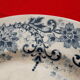 Old dish decorated with blue frieze diam 28 cm