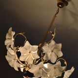 Italian lamp design glass flowers of the 70s
