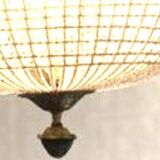 Spherical crystal pendant light