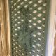 Wall panel, violin (resin) on wooden trellis