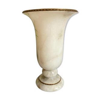 Vintage medici lamp in alabaster and brass