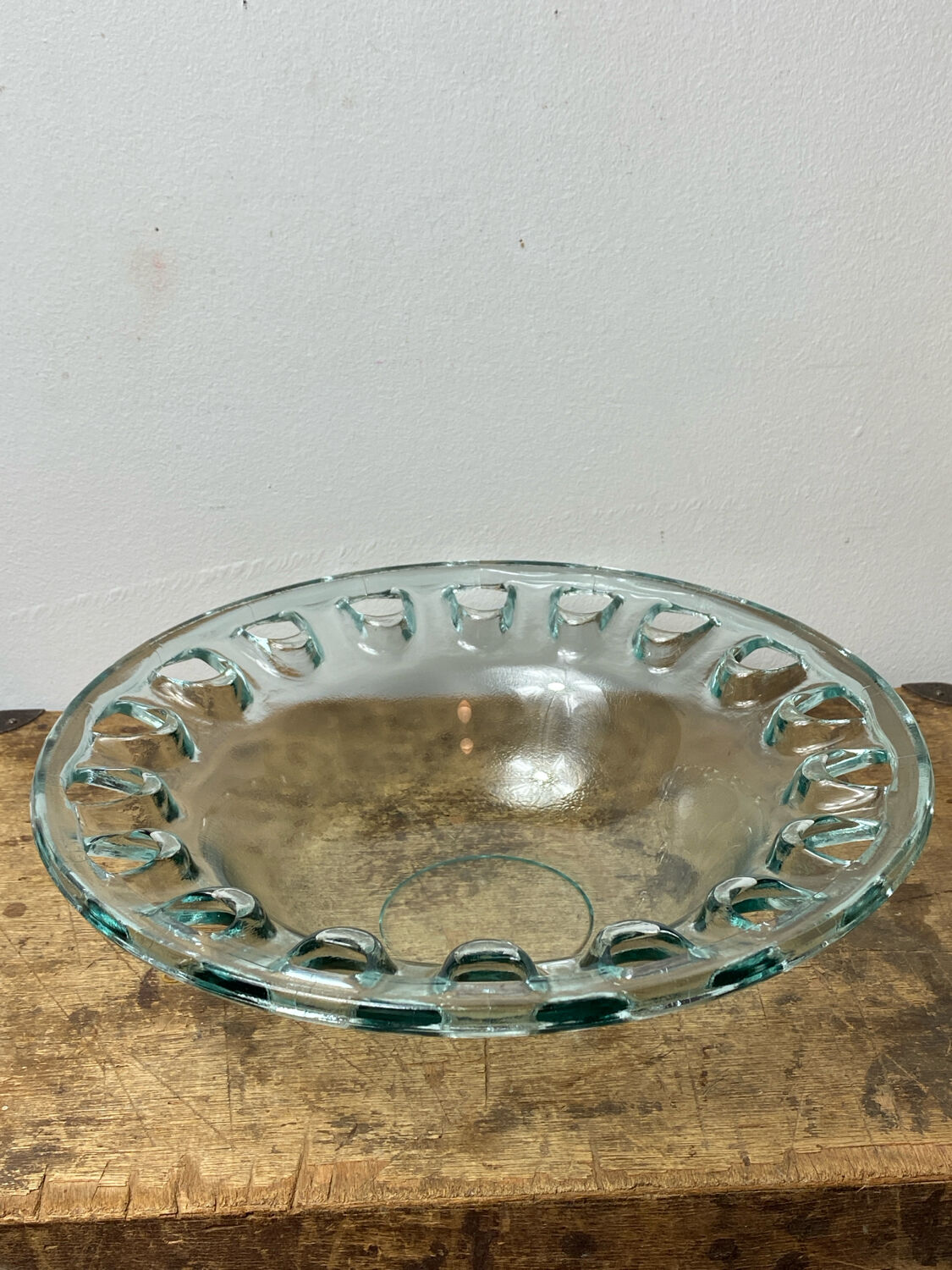 Blown glass salad bowl