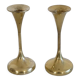 Pair of Danish brass candle holders by Hyslop 1970