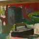 Nature morte suédoise à l'huile sur panneau avec fer et pot par Hugo Nyman