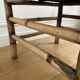 Vintage square bamboo coffee table, H. 38cm W. 47cm D. 47cm