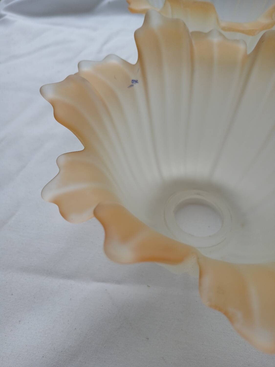 Pair of Art Deco glass tulips / pendant lights