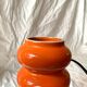 Orange glazed ceramic lamp base - 1970s