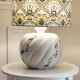 Hand-painted ceramic lamp & handmade shade by Rifle Paper Co.
