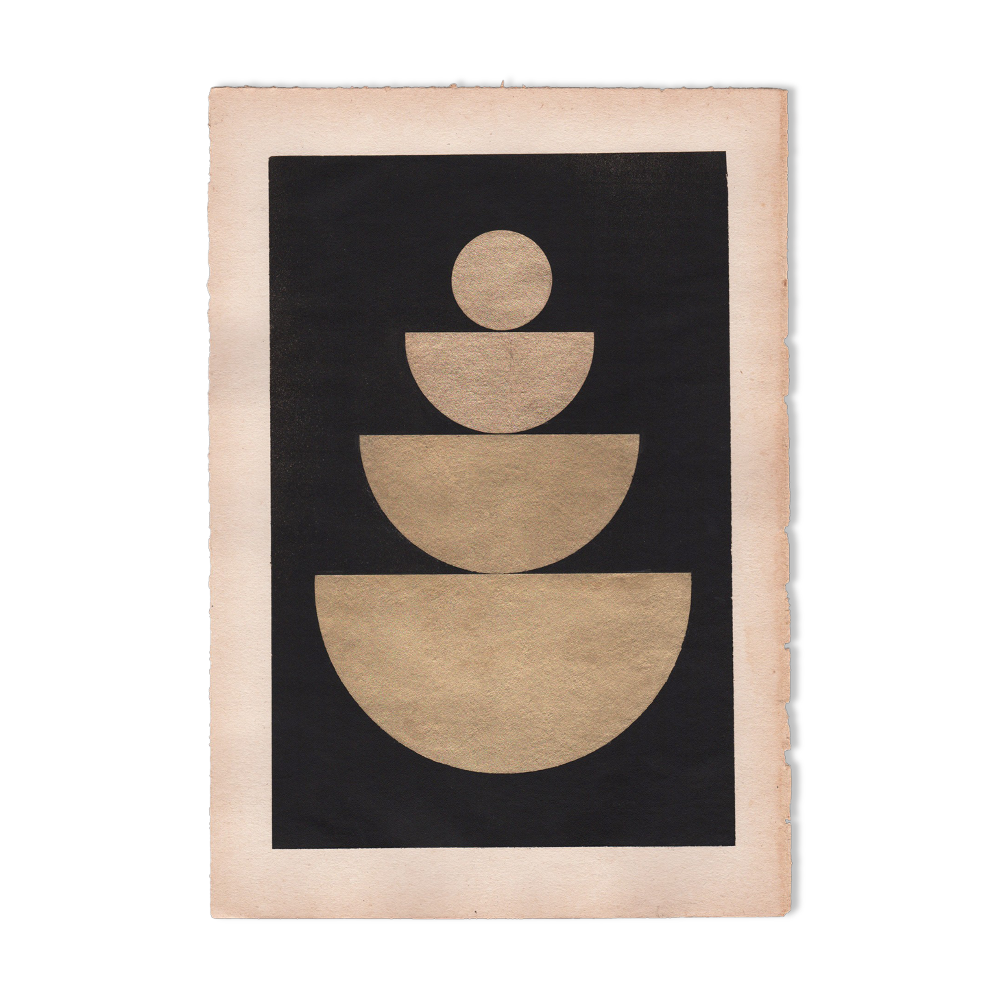 Collage on dated and signed paper without frame C148