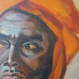 Tableau huile portrait orientaliste