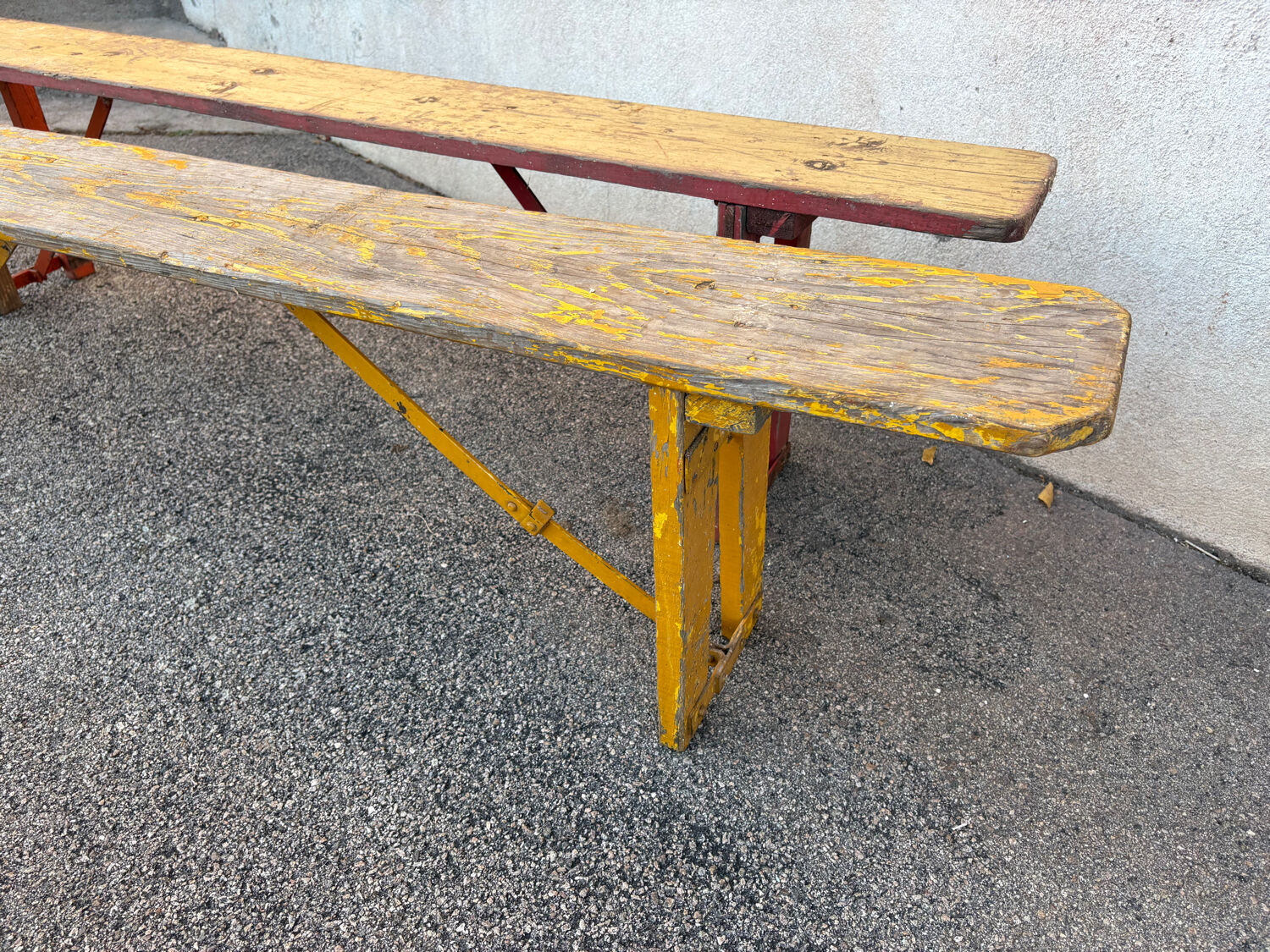 Folding beer garden benches