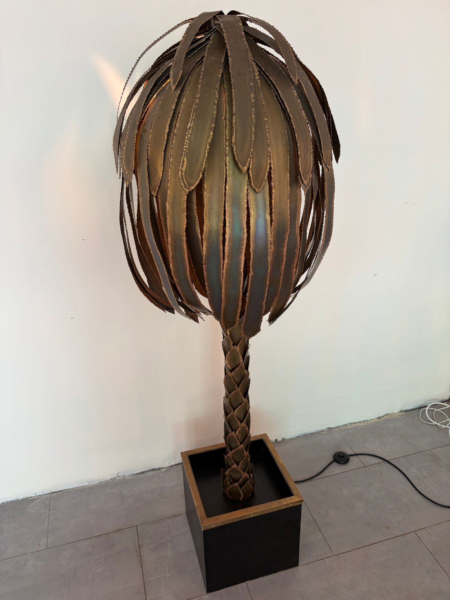 Lampadaire « palmier »  en laiton par Maison Jansen