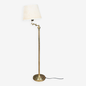 Reading lamp in gold metal on weighted base 1970