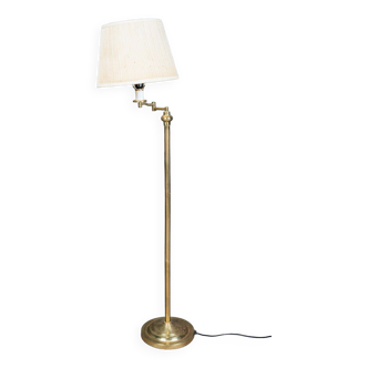 Lampe liseuse en métal doré sur pied lesté 1970