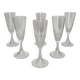 6 Champagne Flutes in Lalique Crystal | "Chinon" Model | 1960s