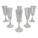 6 Champagne Flutes in Lalique Crystal | "Chinon" Model | 1960s
