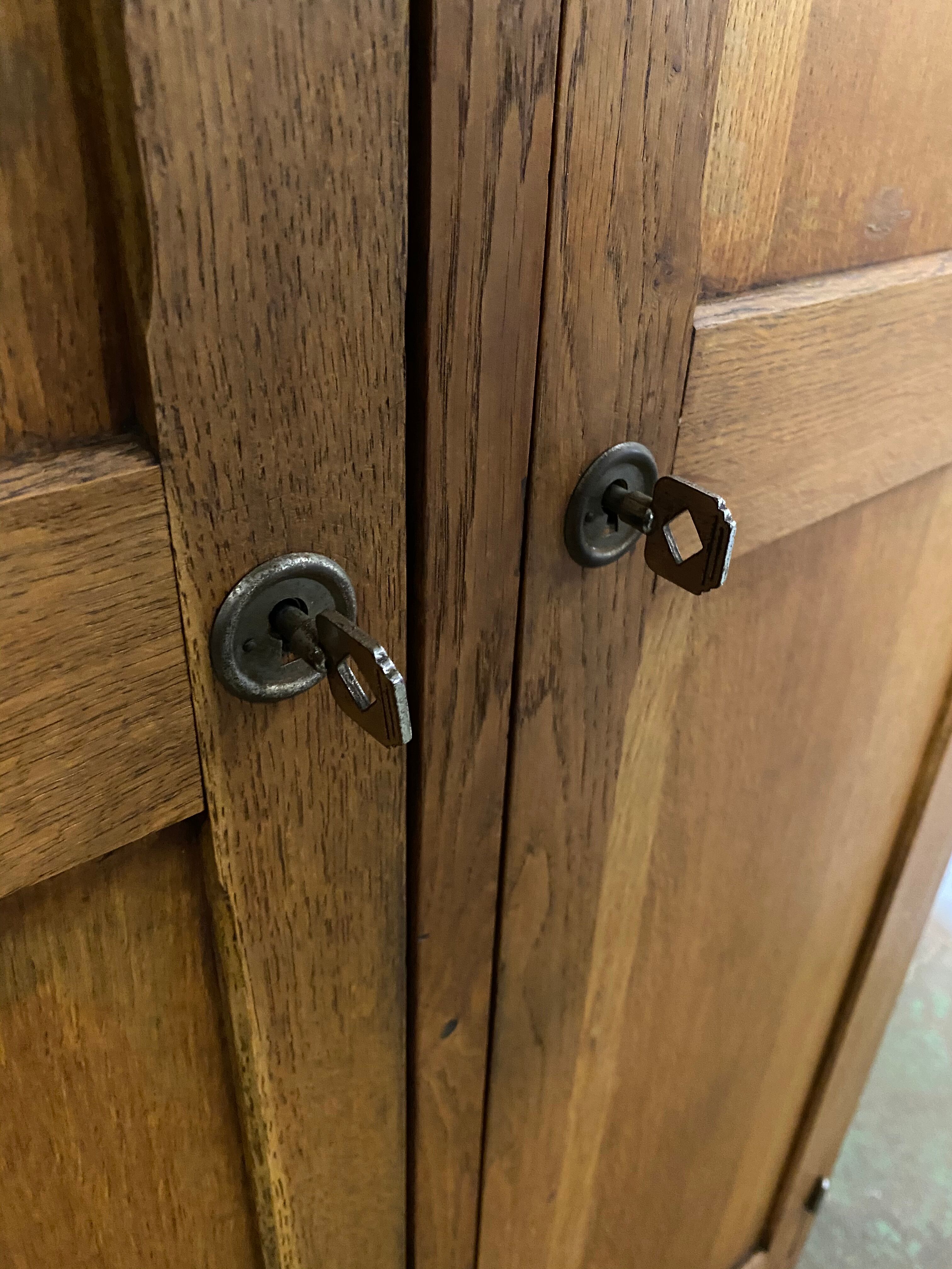 Vintage Parisian cabinet in small model oak