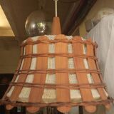 Scandinavian teak pendant light, made in the GDR, 1960s