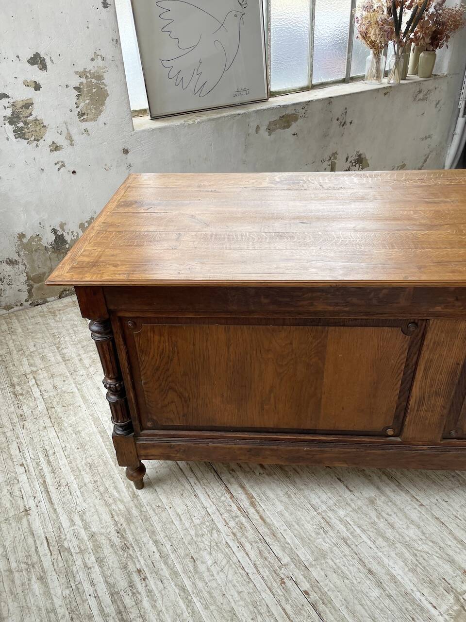 Comptoir en chêne drapier chêne 1900