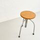 Vintage industrial workshop stool, adjustable tripod, 1960s–70s