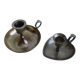 Set of 2 brass candle holders