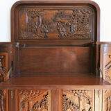 Carved wooden chinese bar
