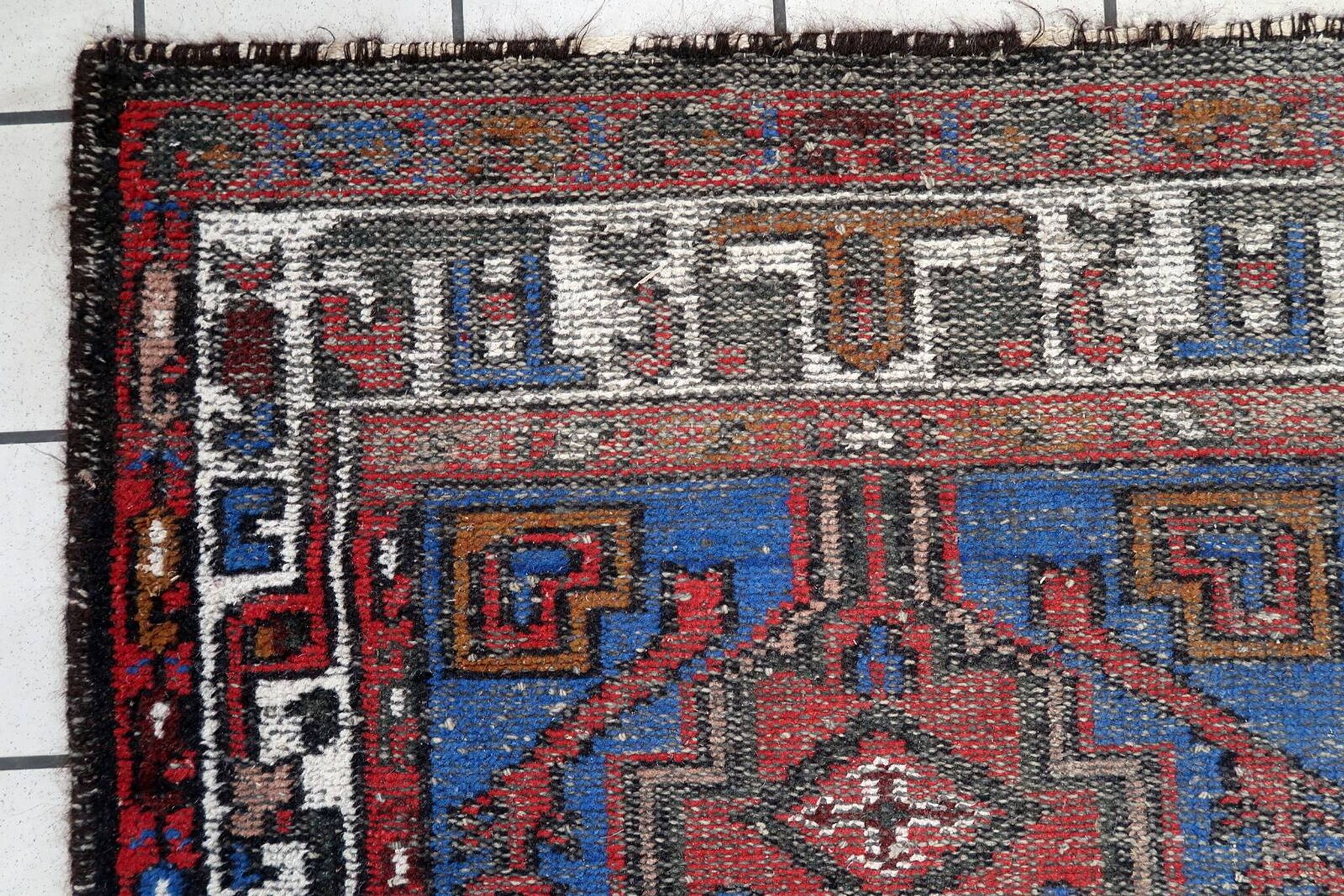 Tapis Hamadan vintage fait main en laine – 101 x 197 cm - 1C1042