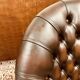 Classic English Chesterfield dark brown office chair